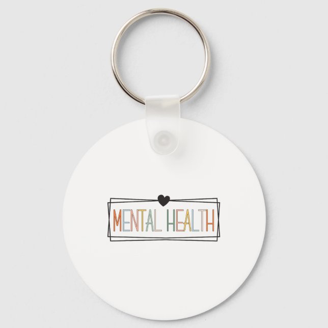 Health Problems Brain Illness Mental Health Awaren Key Ring (Front)