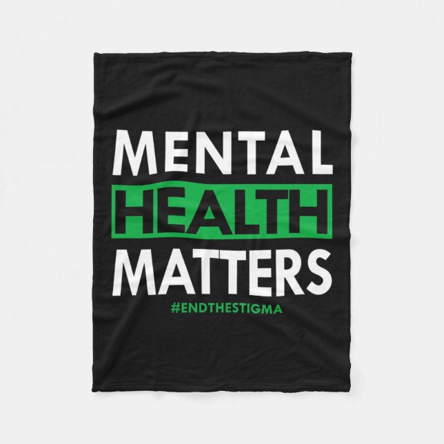 Health Problems End The Stigma Awareness  Fleece Blanket (Front)