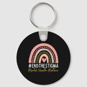 Health Problems End The Stigma Rainbow Boho Key Ring