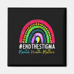Health Problems End The Stigma Rainbow Boho Magnet