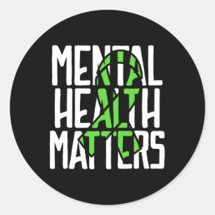 Health Problems Fight Stigma Mental Health Awarene Classic Round Sticker