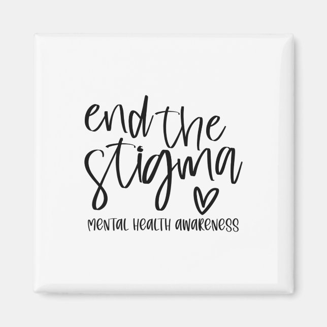 Health Problems Floral Brain Graphic End The Stigm Magnet (Front)