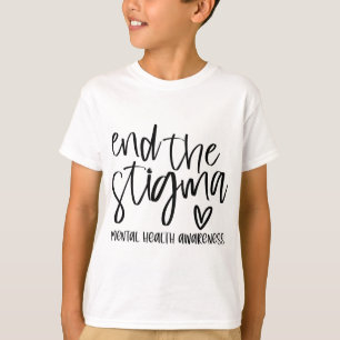 Health Problems Floral Brain Graphic End The Stigm T-Shirt