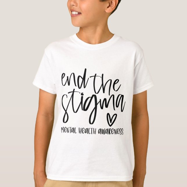 Health Problems Floral Brain Graphic End The Stigm T-Shirt (Front)