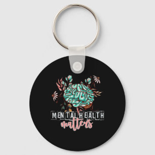 Health Problems Flower Mind Brain Self Care Awaren Key Ring