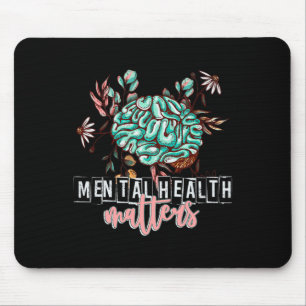 Health Problems Flower Mind Brain Self Care Awaren Mouse Mat
