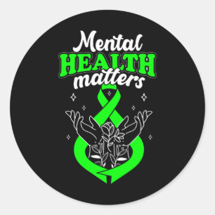 Health Problems Flowers Awareness Women Classic Round Sticker