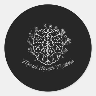 Health Problems Gift Human Brain Illness Awareness Classic Round Sticker