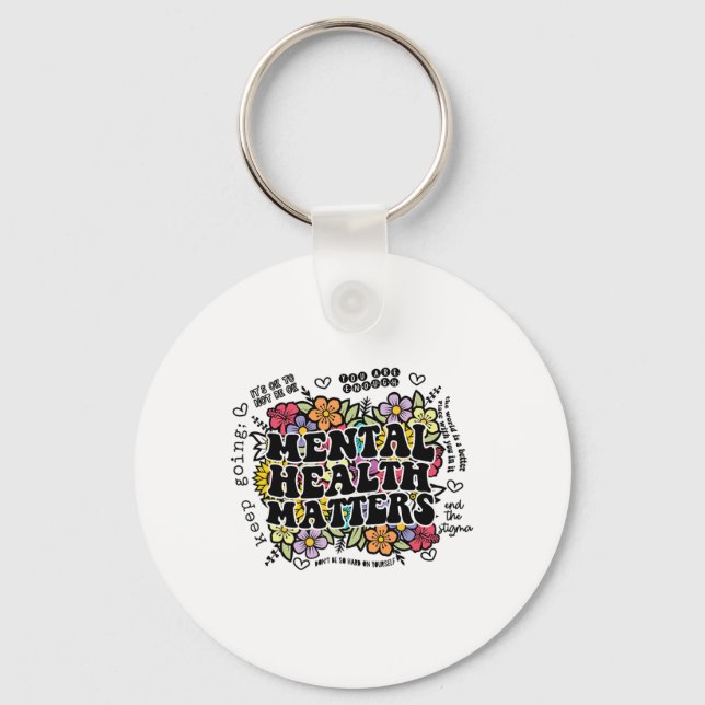 Health Problems Gift Human Brain Illness Awareness Key Ring (Front)