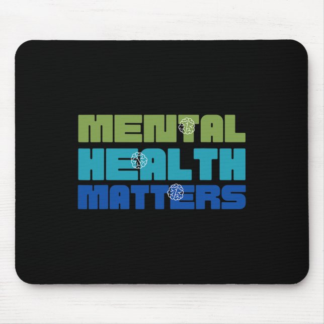 Health Problems Green For Mental Health Awareness  Mouse Mat (Front)