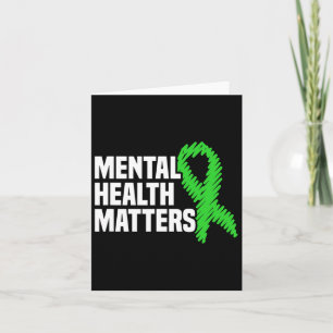 Health Problems Green Ribbon Mental Health Awarene Card