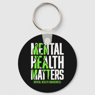 Health Problems Green Ribon Mental Health Awarenes Key Ring