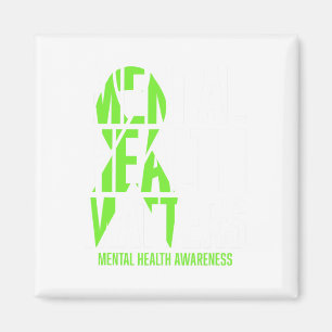 Health Problems Green Ribon Mental Health Awarenes Magnet