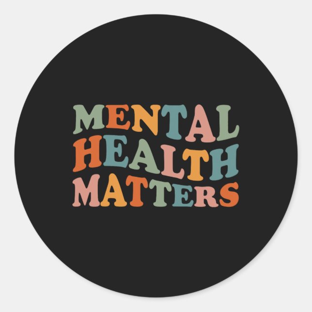 Health Problems Human Brain Awareness Kids Women  Classic Round Sticker (Front)