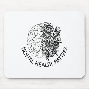 Health Problems Human Brain Flowers Health Awarene Mouse Mat