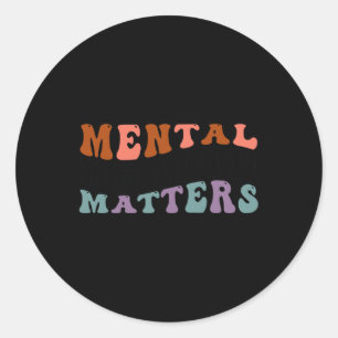 Health Problems Human Brain Illness Awareness 2 Classic Round Sticker