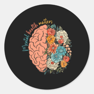 Health Problems Human Brain Illness Awareness  Classic Round Sticker