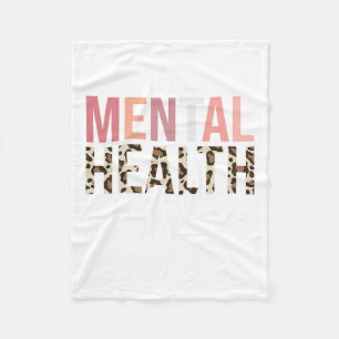 Health Problems Leopard Human Mental Health Awaren Fleece Blanket