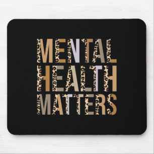 Health Problems Leopard Print Mental Awareness Mon Mouse Mat