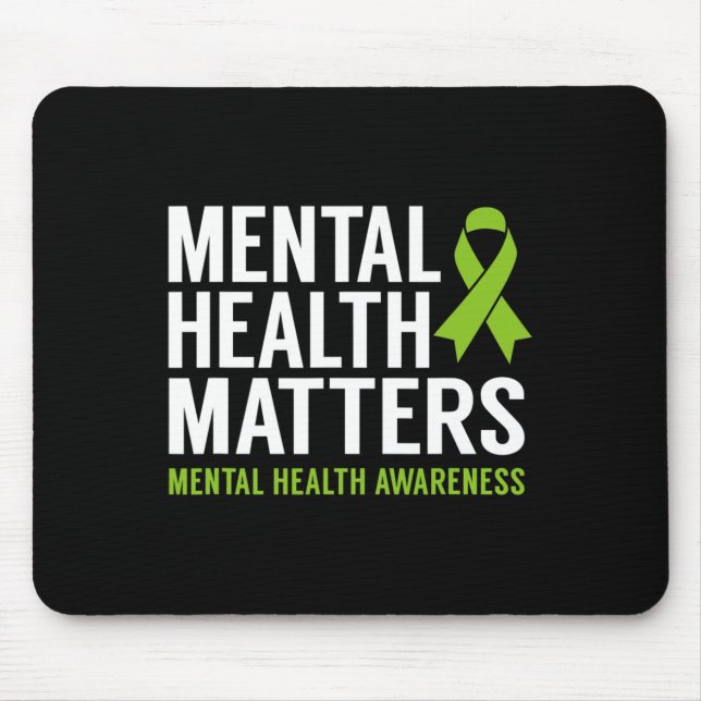 Health Problems Men Women Kids Mental Health Aware Mouse Mat (Front)