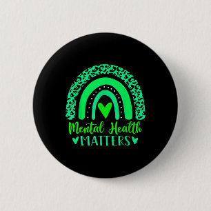 Health Problems Mental Awareness Leopard Rainbow W 6 Cm Round Badge