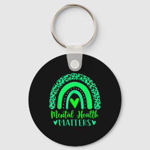Health Problems Mental Awareness Leopard Rainbow W Key Ring