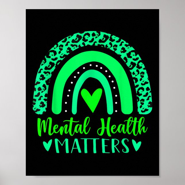 Health Problems Mental Awareness Leopard Rainbow W Poster (Front)