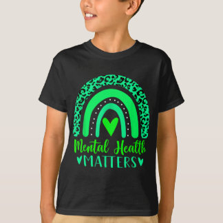 Health Problems Mental Awareness Leopard Rainbow W T-Shirt