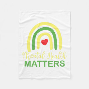 Health Problems Rainbow Retro National Awareness M Fleece Blanket