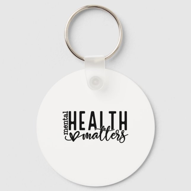 Health Problems Retro Human Brain Illness Awarenes Key Ring (Front)