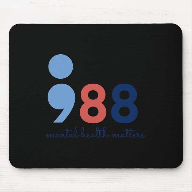 Health Problems Semicolon Suicide Hotline Preventi Mouse Mat (Front)