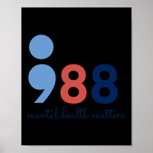 Health Problems Semicolon Suicide Hotline Preventi Poster