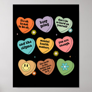 Health Problems You Are Enough Self Care Awareness Poster