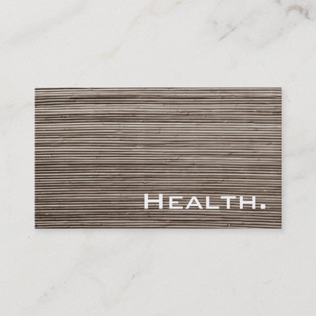Health Professional Business Card- Modern Wood Business Card (Front)