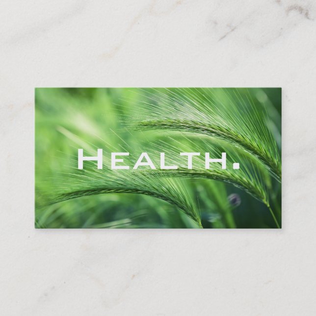Health Professional Business Card- Natural Field Card (Front)