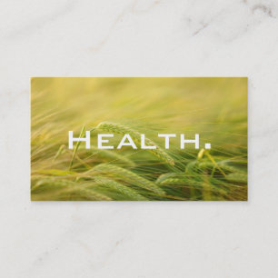 Health Professional Business Card- Natural Grass Business Card