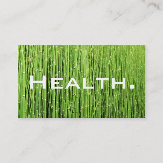 Health Professional Business Card-Natural Green Business Card (Front)
