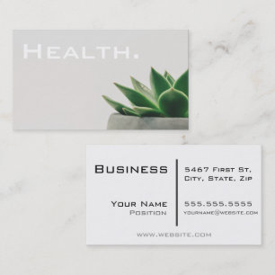 Health Professional- Green Plant Business Card