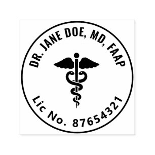 Health Professional Medical Doctor Caduceus Self-inking Stamp