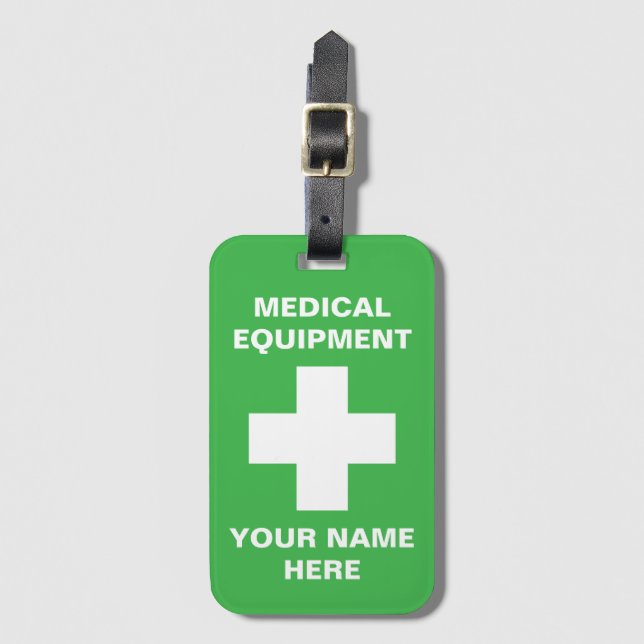 Health Professional Medical Equipment Luggage Tag (Front Vertical)
