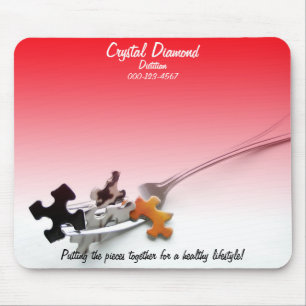 Health Puzzle Concept Red Ombre Template Mouse Mat