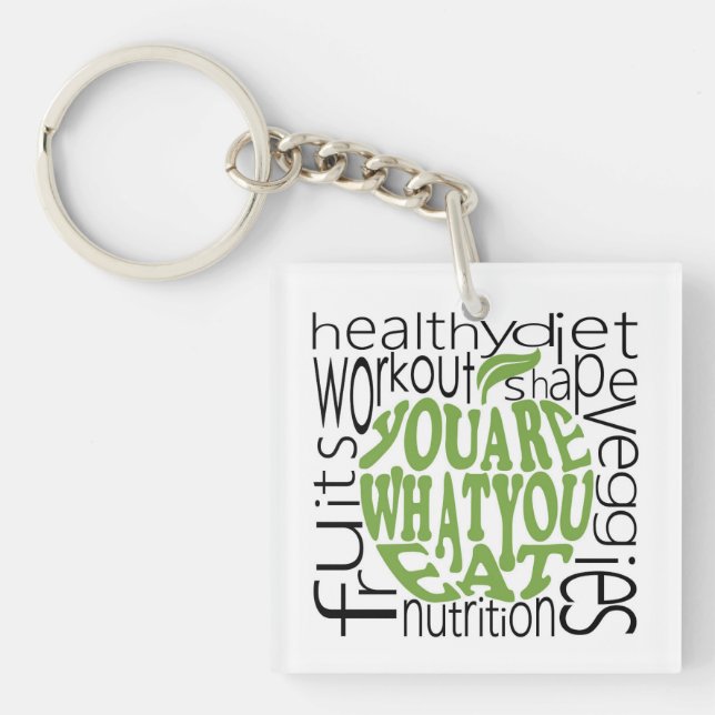 Health quote design key ring (Front)