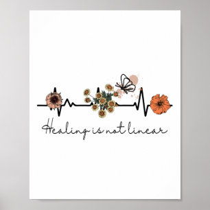 Health Quote Healing Is Not Linear  Poster