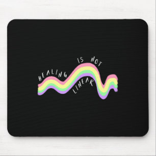 Health Quote Healing Is Not Linear Rainbow  Mouse Mat