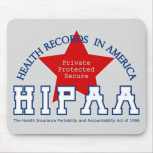 Health Records in America Private Protected Secure Mouse Mat