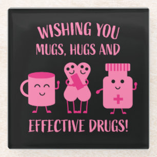 Health Recovery Get Well Soon Glass Coaster