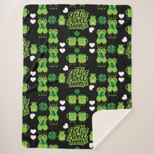 Health Recovery Get Well Soon Sherpa Blanket