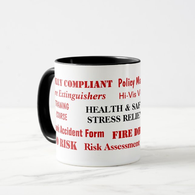 Health & Safety Stress Reliever Joke Stress Relief Mug (Front Left)