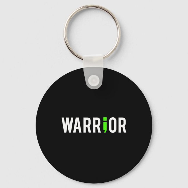 Health Semi Colon Warrior Design Gift For Support  Key Ring (Front)