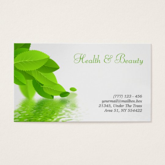 health, spa and beauty business card